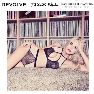 💤☁️💤 Daydream Nation | Black & Pink Persephone Bralette Size XS NWT